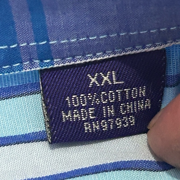 Alan Flusser Men’s XXL Long Sleeve Striped Button Down Shirt - Picture 4 of 7